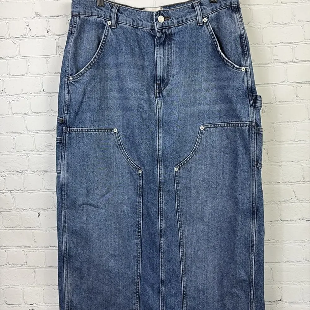 BDG Urban Outfitters‎ Benji Utility Denim Maxi Skirt size large - Picture 4 of 10